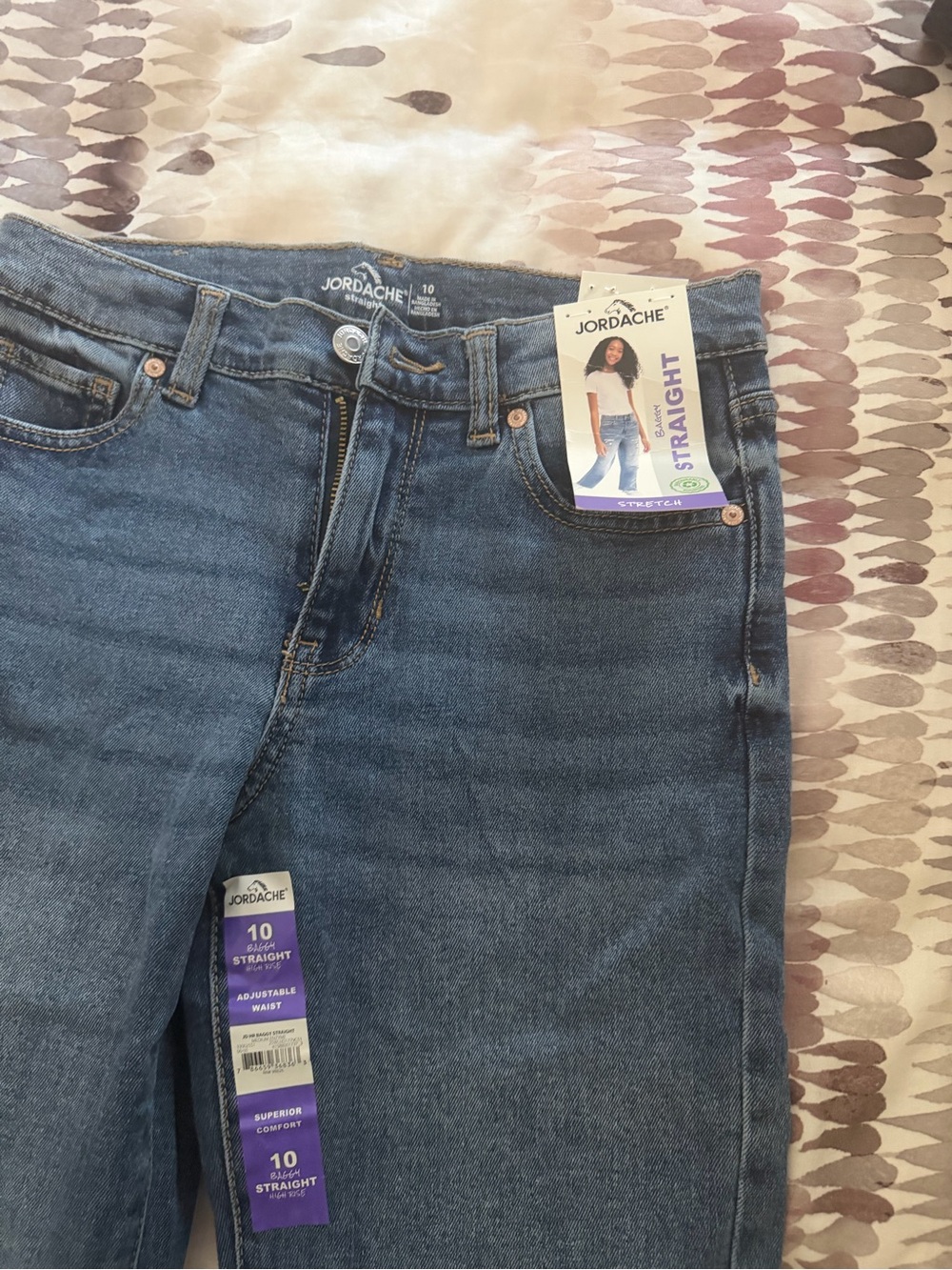 Jordache Women's Straight-Leg Denim Jeans - Classic Blue